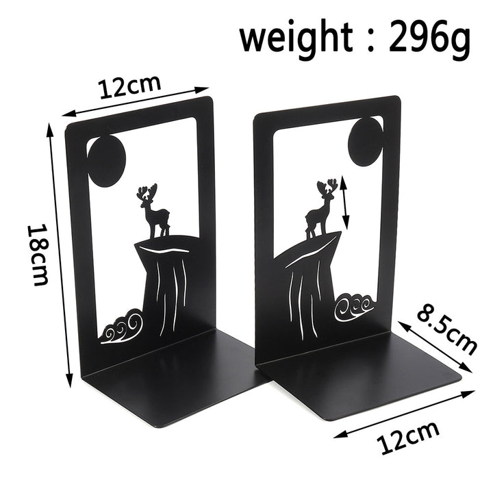 Artistic Deer-Themed Book Ends