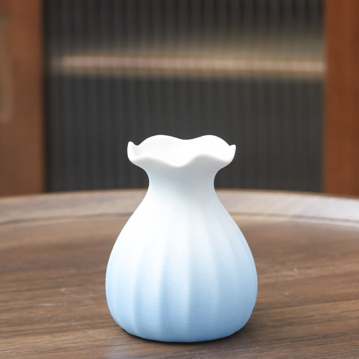 Geometric Faceted Ceramic Flower Vase Kalsten