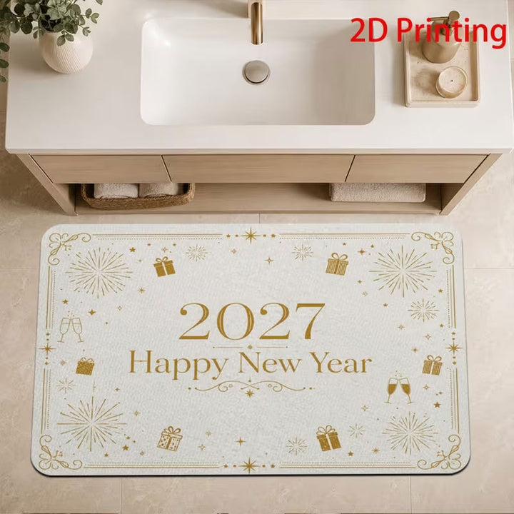 New Year Celebration Welcome Mat Kalsten