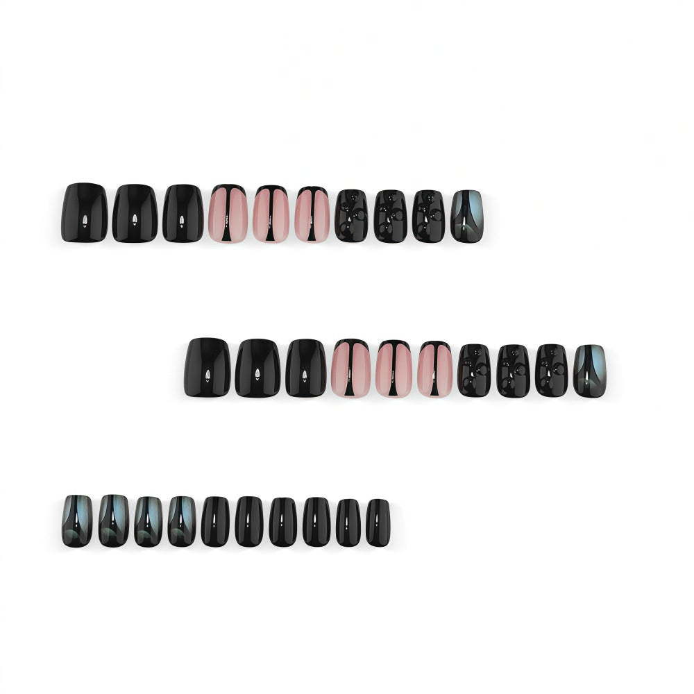 Artificial Nail Set with Elegant Geometric Designs Kalsten