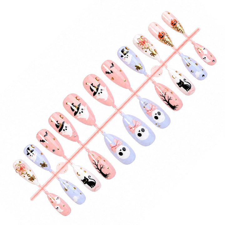 Creative Halloween Nail Art Set with Colorful Designs Kalsten