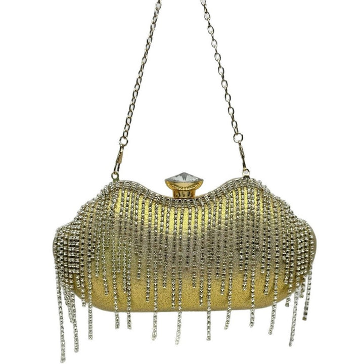 Glamorous Crystal Fringe Evening Handbag