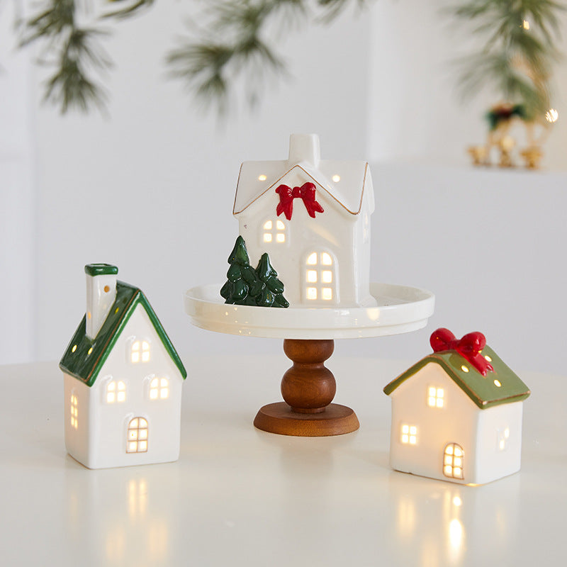 Decorative Ceramic House Lantern