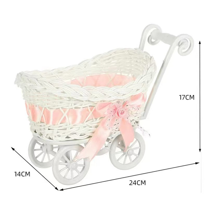 Vintage Woven Doll Stroller Kalsten