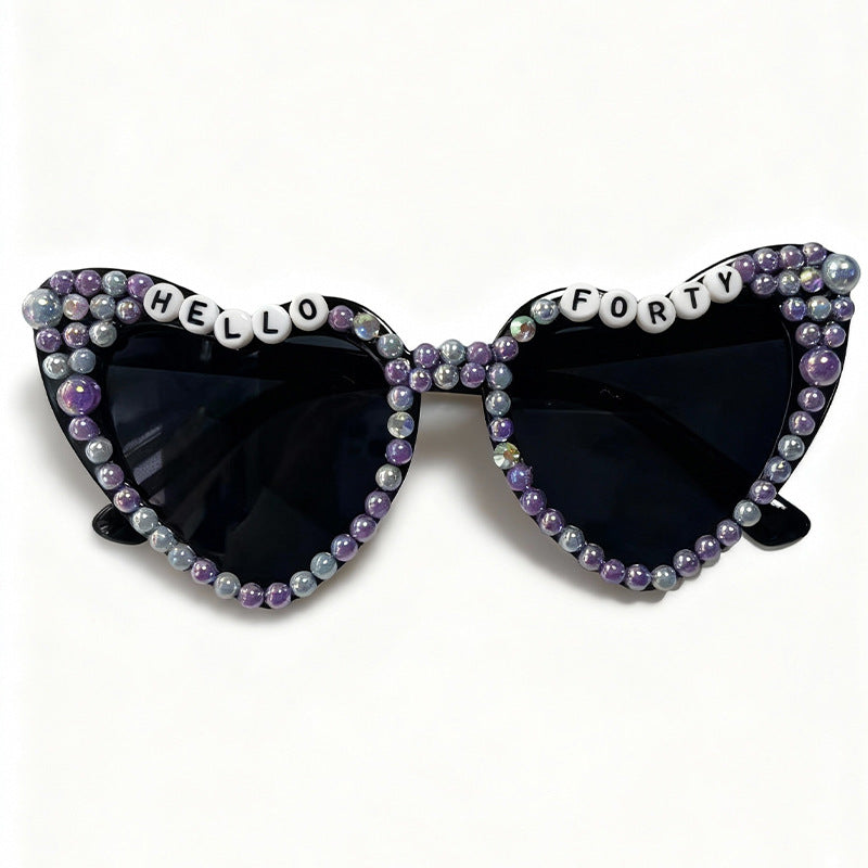 Glamorous Heart-Shaped Bridal Sunglasses Kalsten