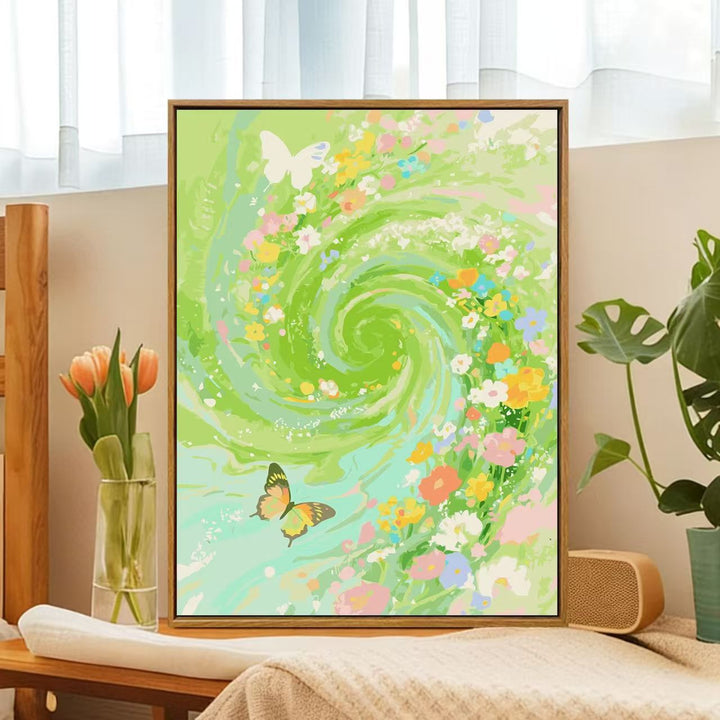 Floral Whirlwind Canvas Art Kalsten
