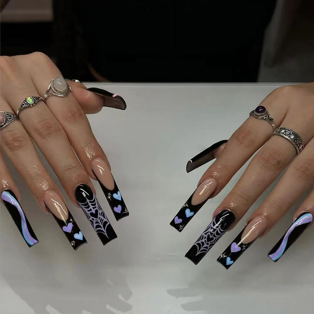Artificial Nail Extensions with Trendy Design Kalsten