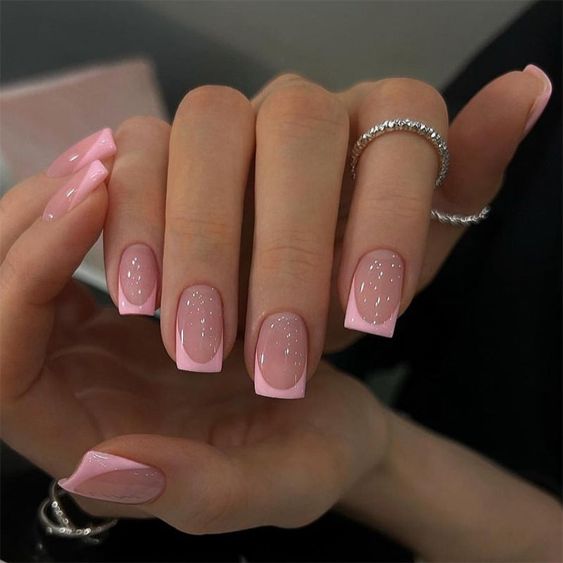Artificial artificial nails with elegant gradient color and glitter accents Kalsten