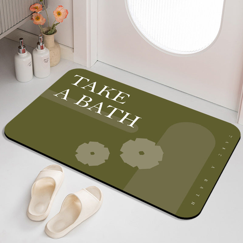 Inspirational Phrase Bath Mat