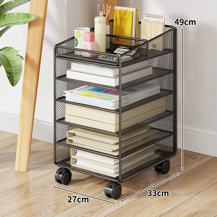 Mesh Two-Tier Desktop Document and Stationery Organizer