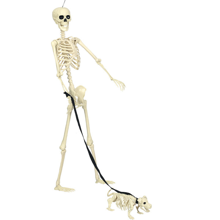 Decorative Skeleton Dog and Human Figurine Set Kalsten