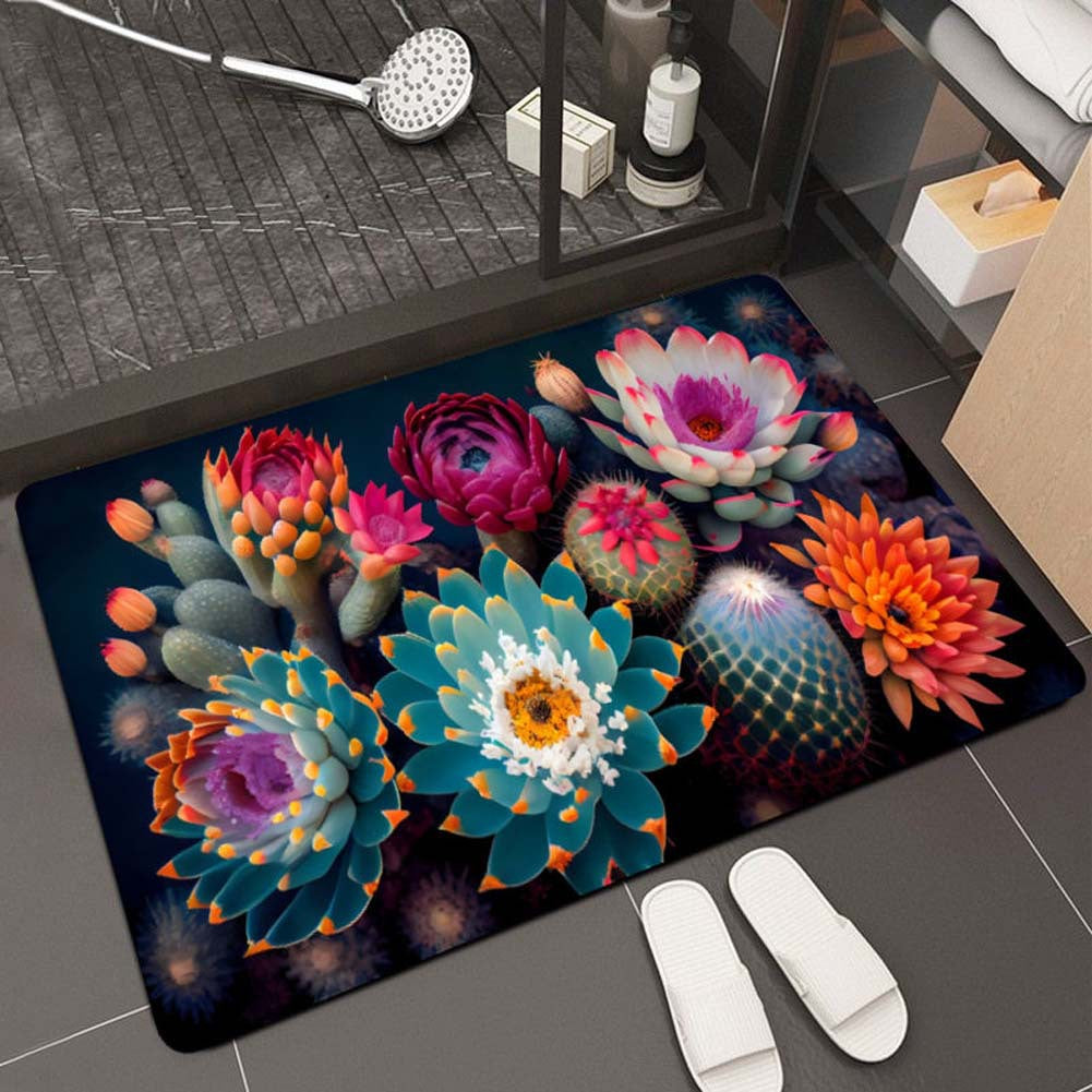 Floral Design Bath Mat