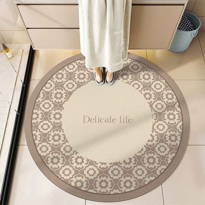 Round Decorative Bath Mat Kalsten