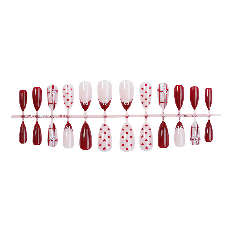 Heart-Themed Press-On Nail Set Kalsten