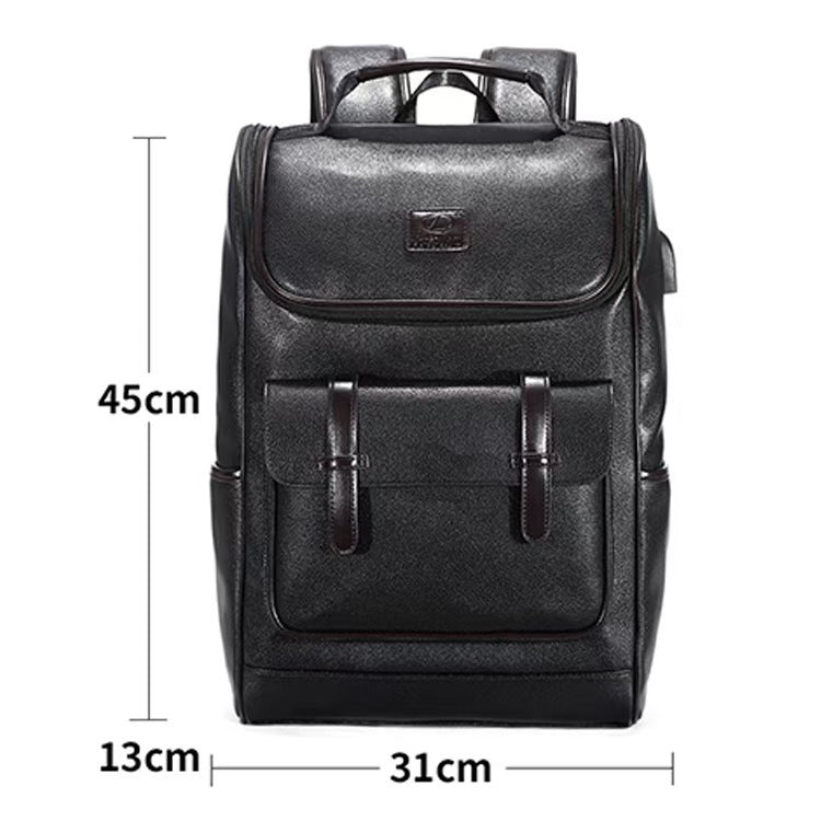 Premium Textured Leather Backpack