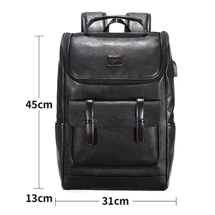 Premium Textured Leather Backpack