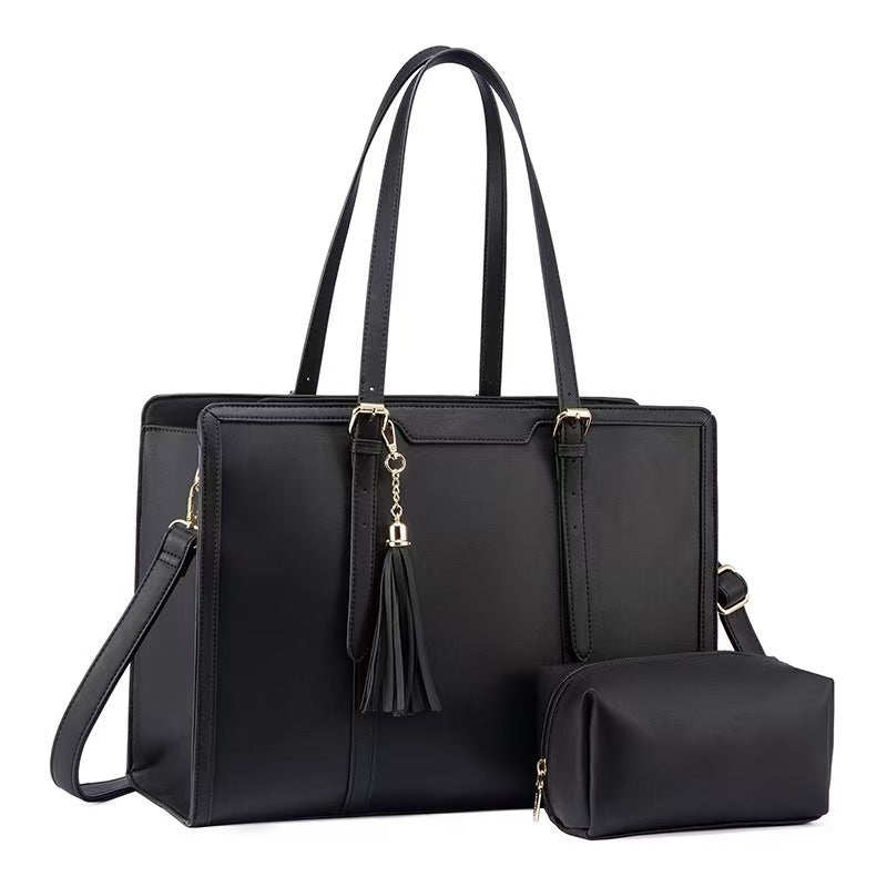 Elegant and Spacious Handbag with Removable Cosmetic Pouch Kalsten