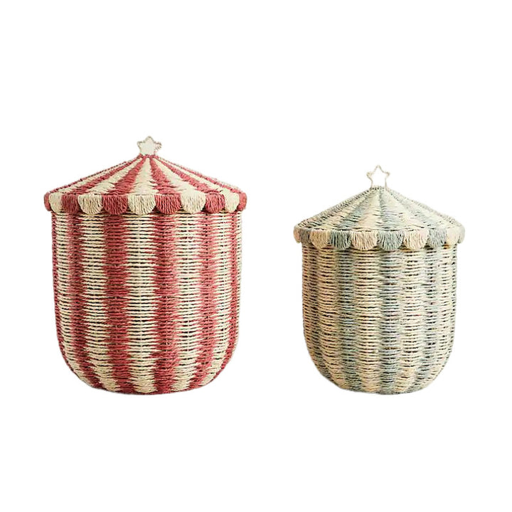 Handmade storage basket in playful design Kalsten