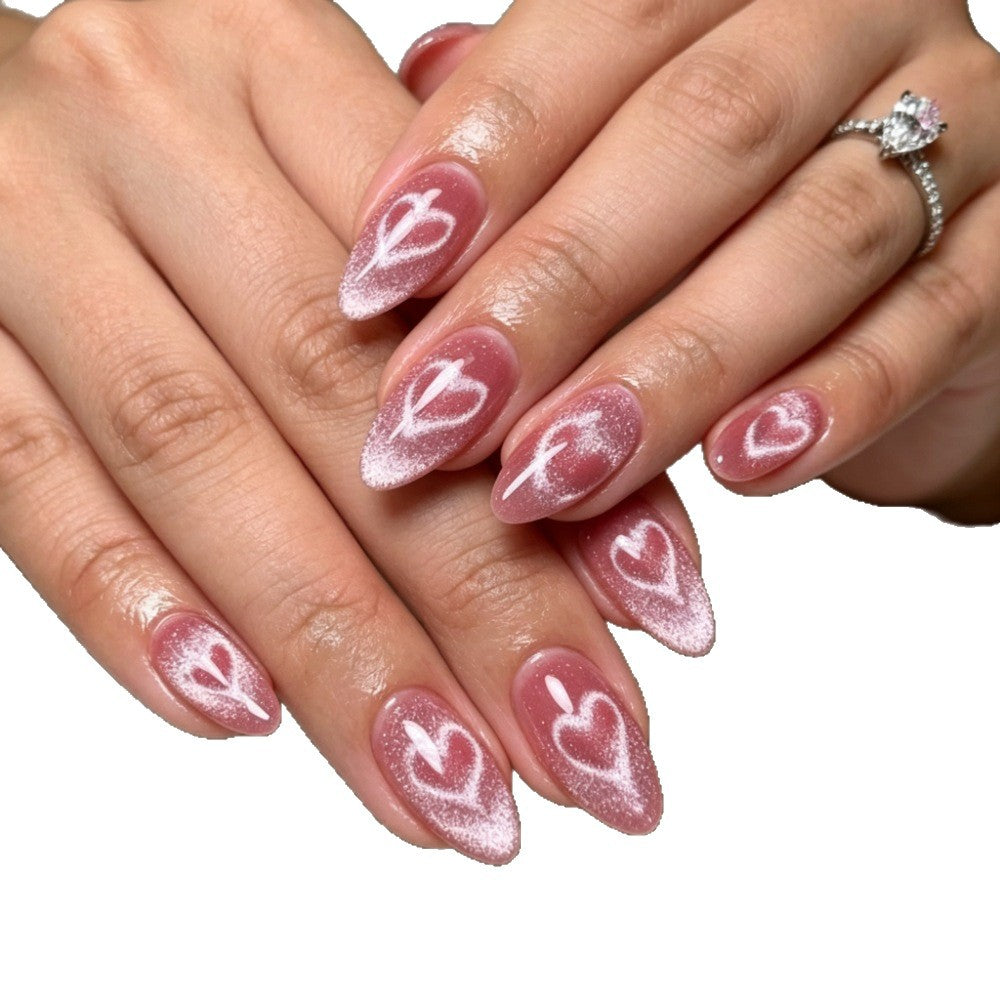 Heart-Designed Press-On Nails Kalsten