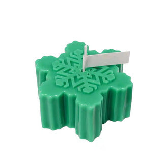 Layered Sculptural Christmas Tree Ornament Candle with Hanging Bell