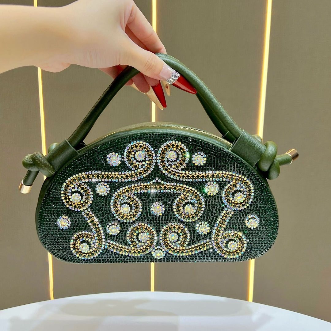 Rhinestone-Embellished Handbag