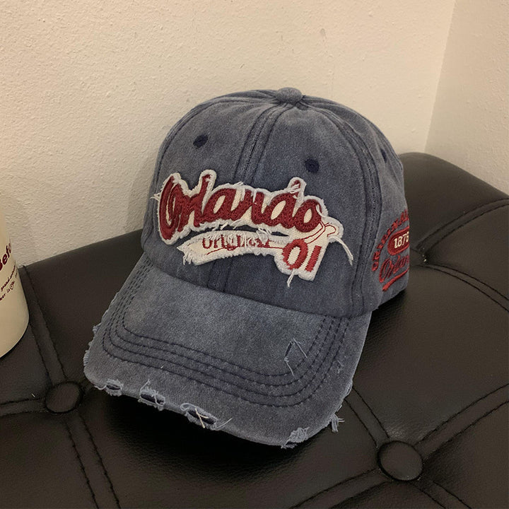 Women's Distressed Vintage Embroidered Baseball Cap Kalsten