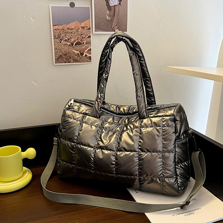 Puffer-Style Multi-Functional Travel Handbag