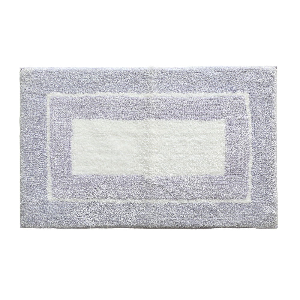 Soft Bath Mat with Striped High-Pile Surface