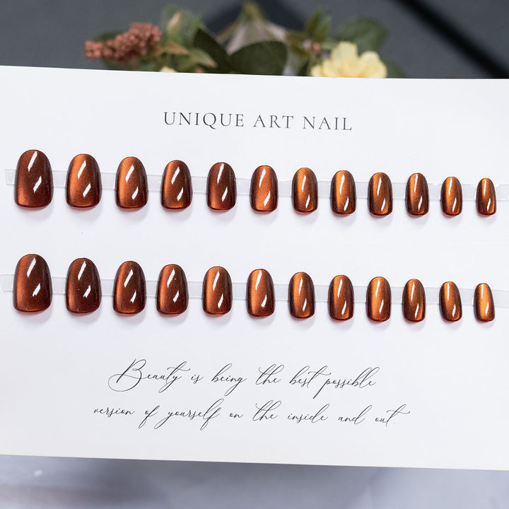 Glossy Press-On Nail Art Set