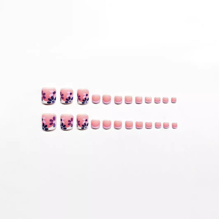 Elegant Floral Press-On Nail Enhancements Kalsten