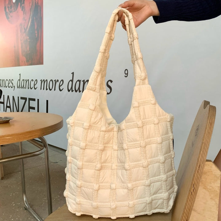 Quilted Soft Fabric Shoulder Bag