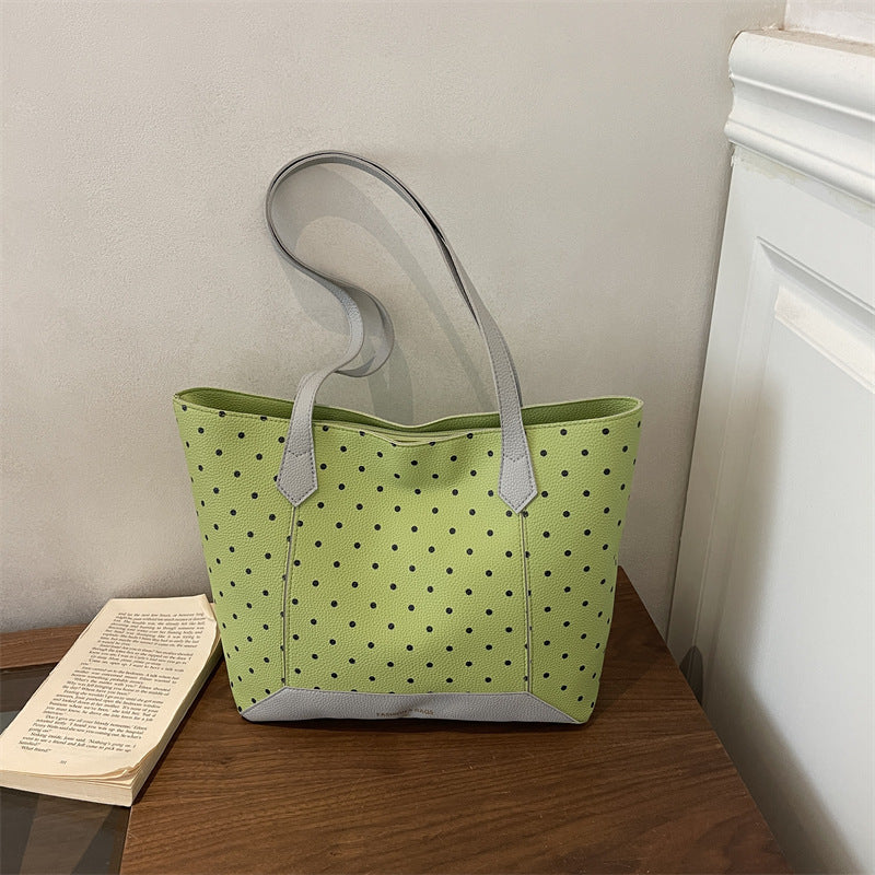 Stylish Polka Dot Shopper Tote
