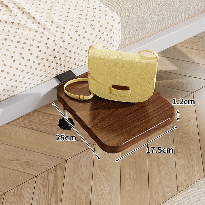Clamp-On Floating Bedside Shelf with Bamboo Top and Slim Profile