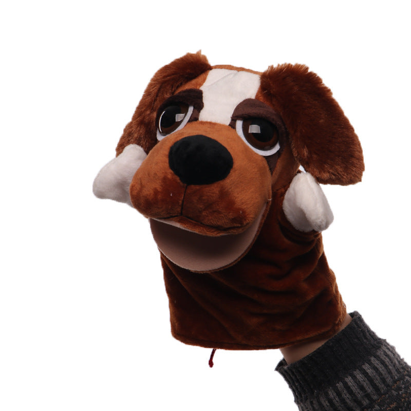 Plush Tiger Hand Puppet With Soft Fleece Movable Mouth Embroidered Features