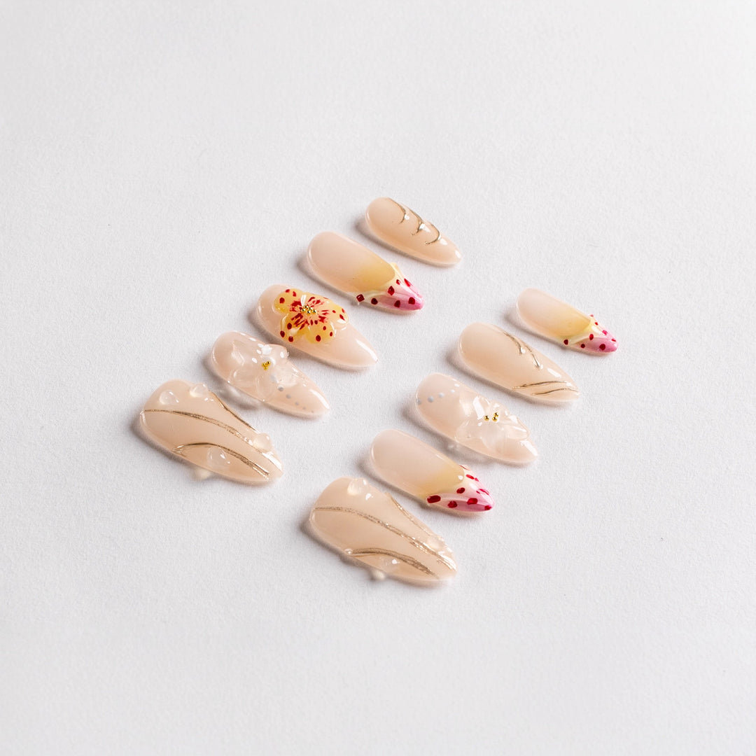 Floral Artistry Press-On Nails