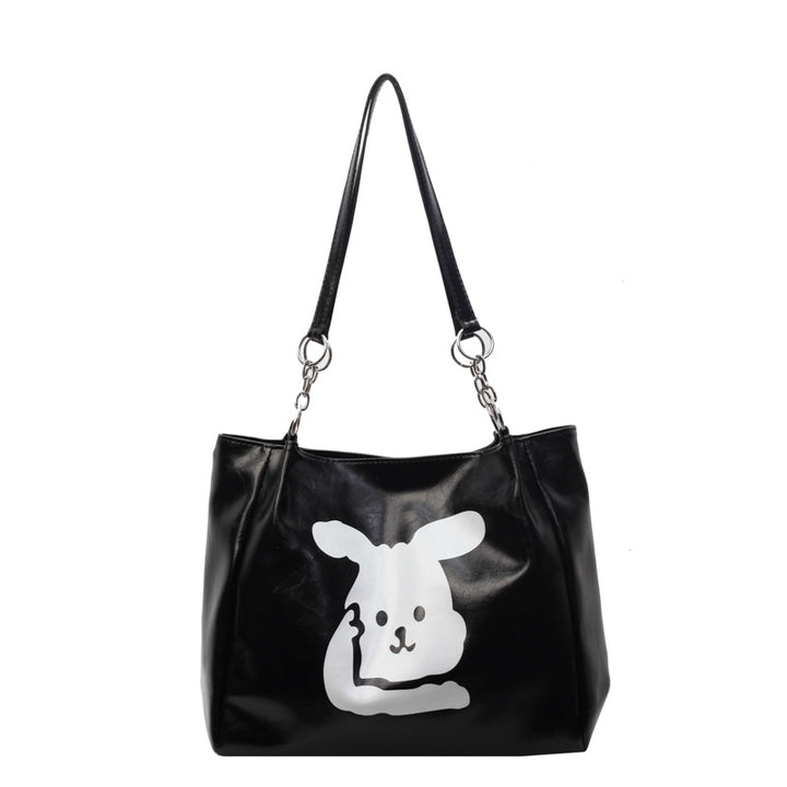 Cute Bear Print Faux Leather Hobo Bag