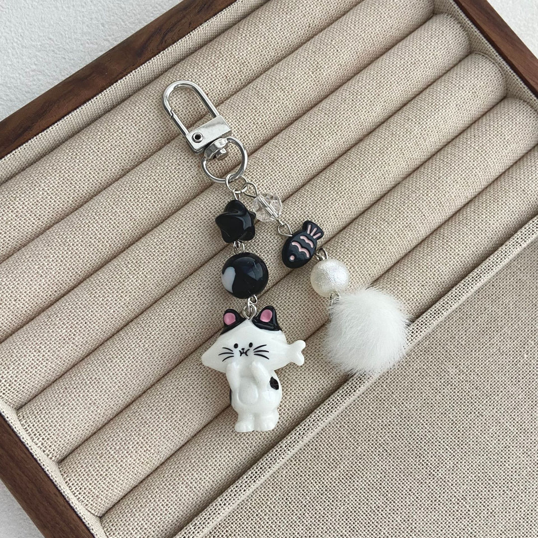Cat-Themed Charm Keychain Kalsten