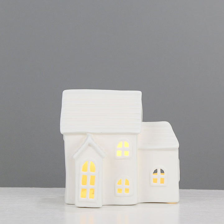 Ceramic House-Shaped Tea Light Holder Kalsten