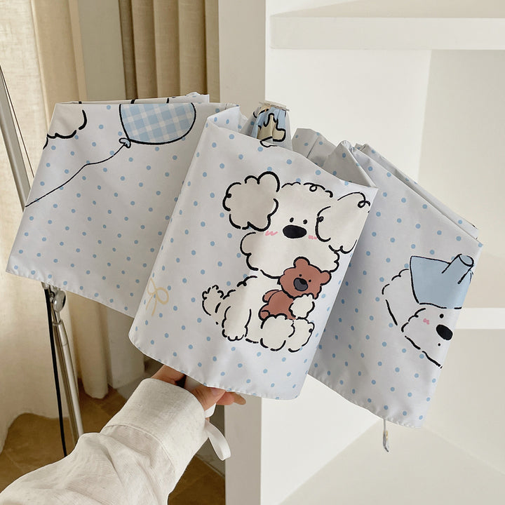 Women's Folding Umbrella with Playful Animal Design Kalsten