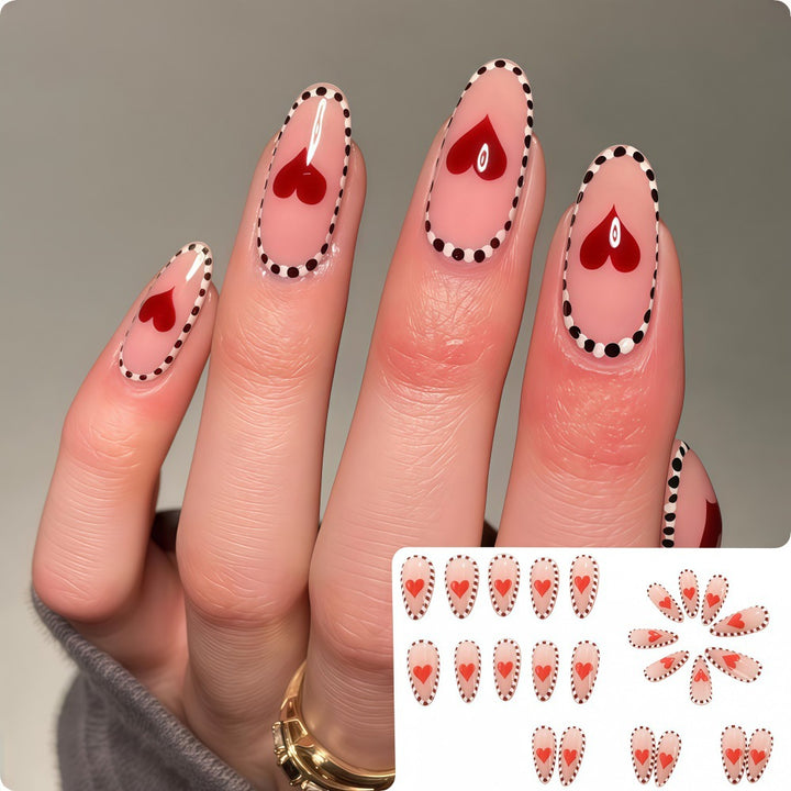 Artistic Heart Motif Art Nails Kalsten