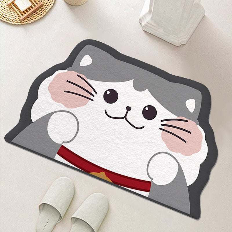 Cute Cartoon Food-Themed Bath Mat