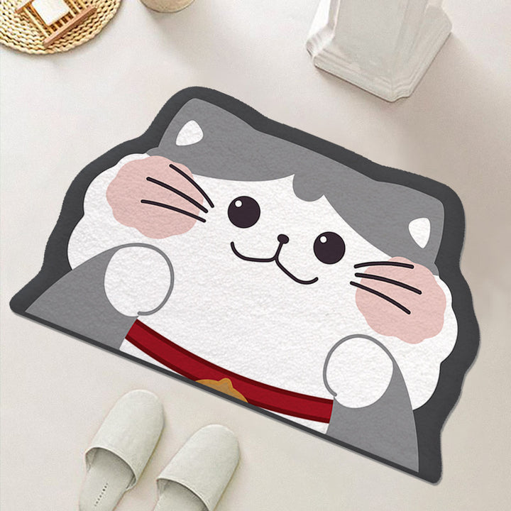 Cute Cartoon Food-Themed Bath Mat