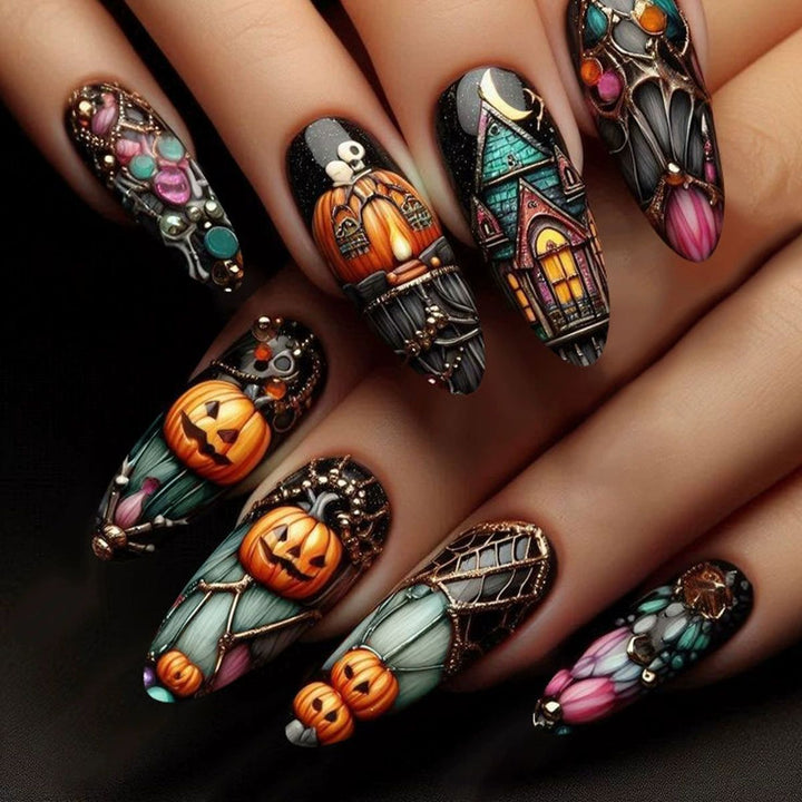 Halloween Themed Spooky Nail Art Kalsten