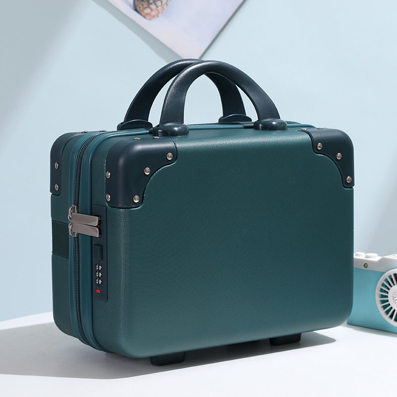 hard-shell vanity carry cosmetic case with reinforced corners and combination lock Kalsten