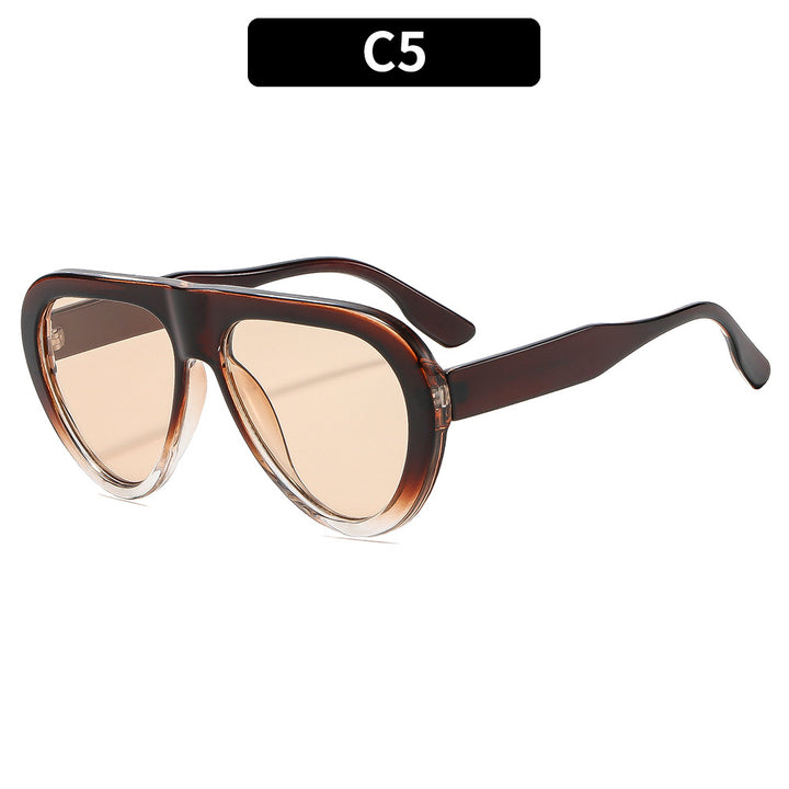 Artistic Oversized Cat-Eye Sunglasses