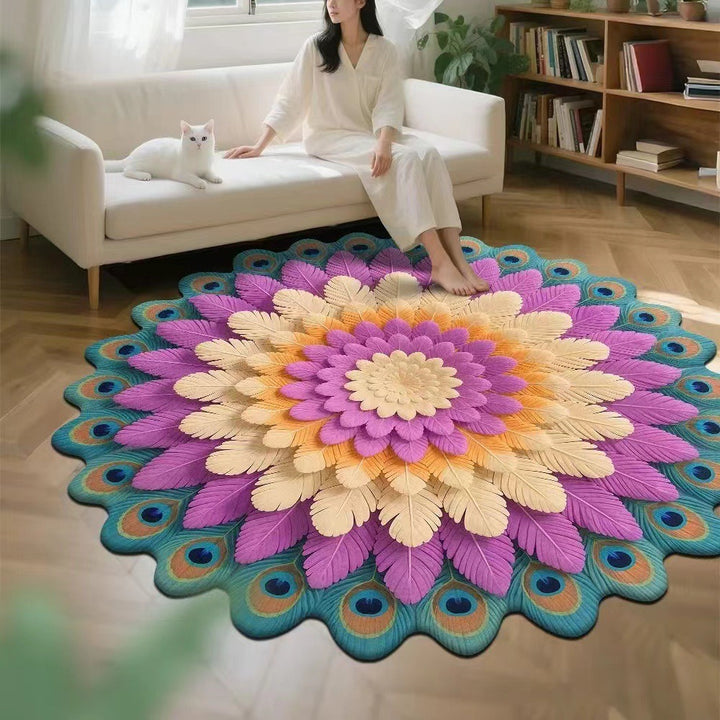 Floral-Themed Memory Foam Area Rug Kalsten