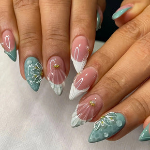 Glamorous Textured Acrylic Nail Enhancements Kalsten