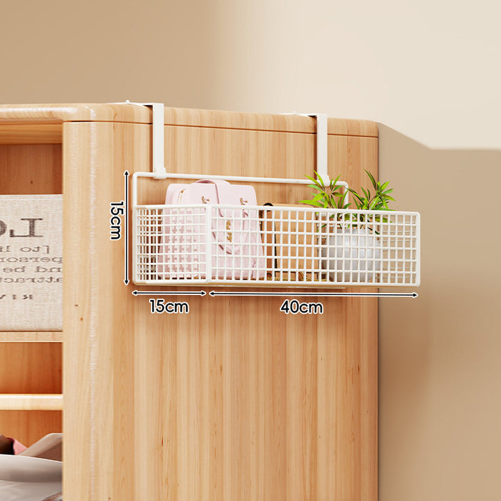 Over-the-Door Multi-Tier Metal Grid Hanging Storage Organizer