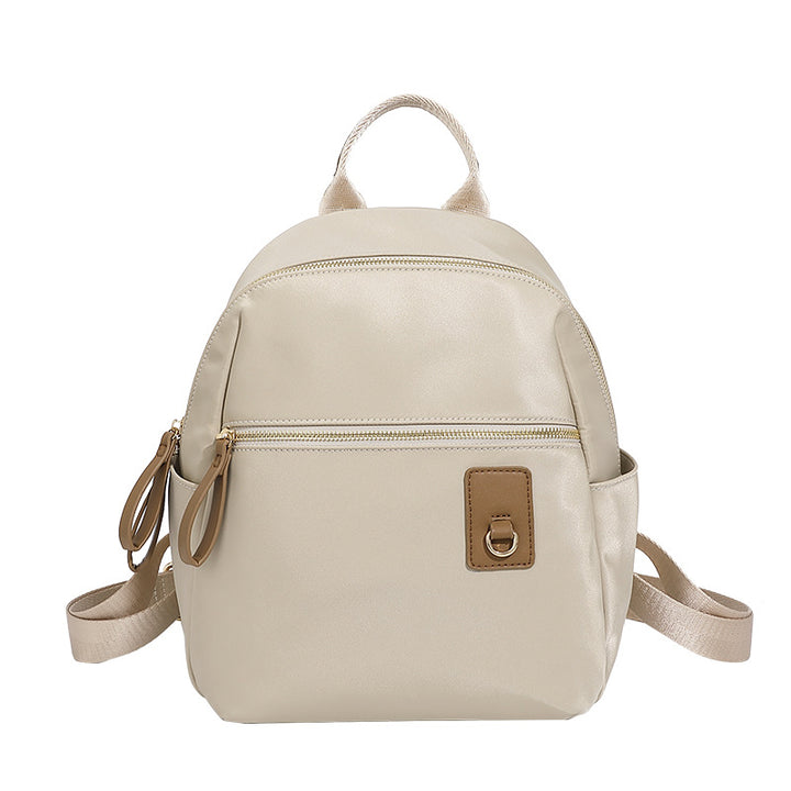 Compact Nylon Backpack with Multiple Pockets