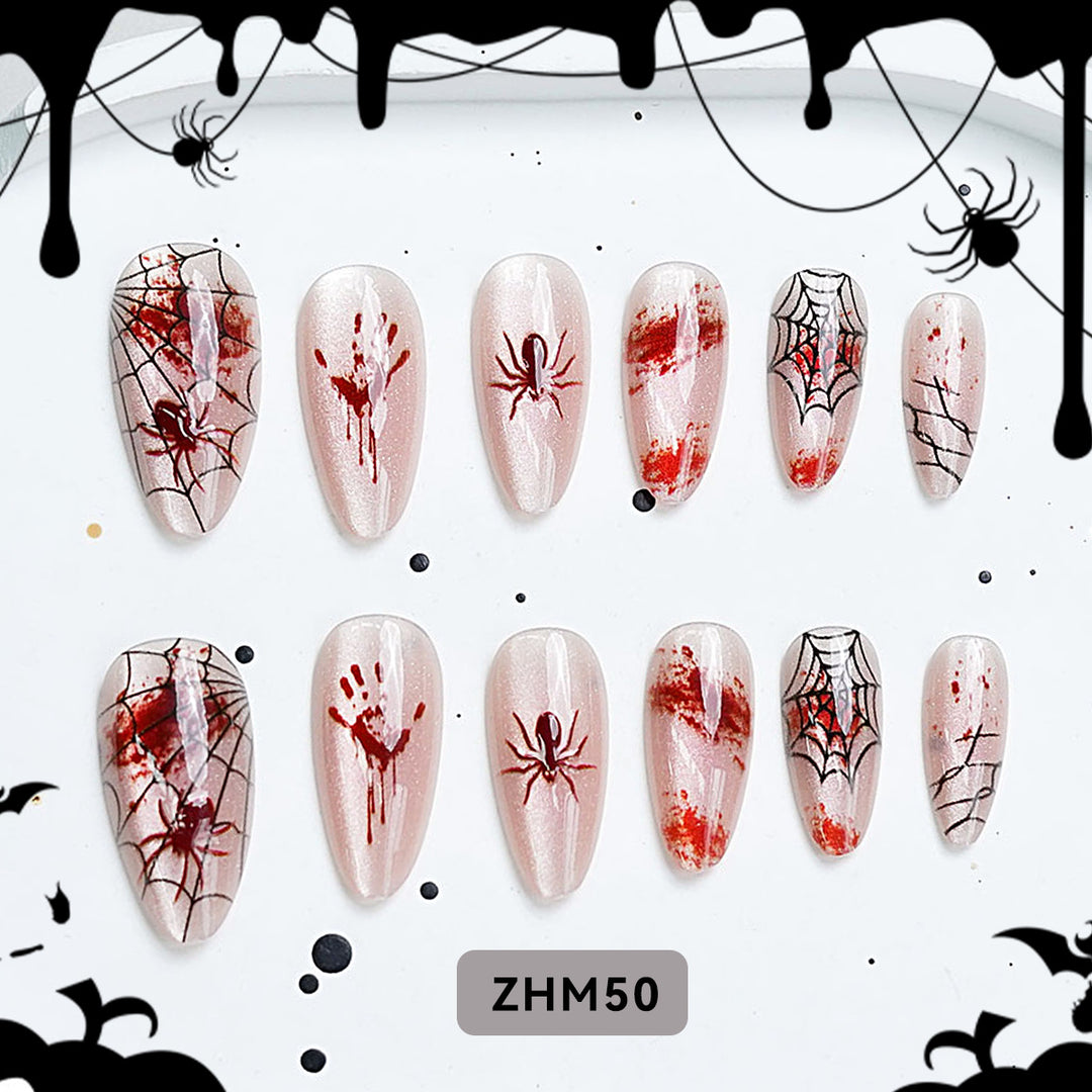 Halloween-Themed Artistic Press-On Nail Set Kalsten